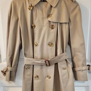 Burberry Navy and White Checkered Fabric Label